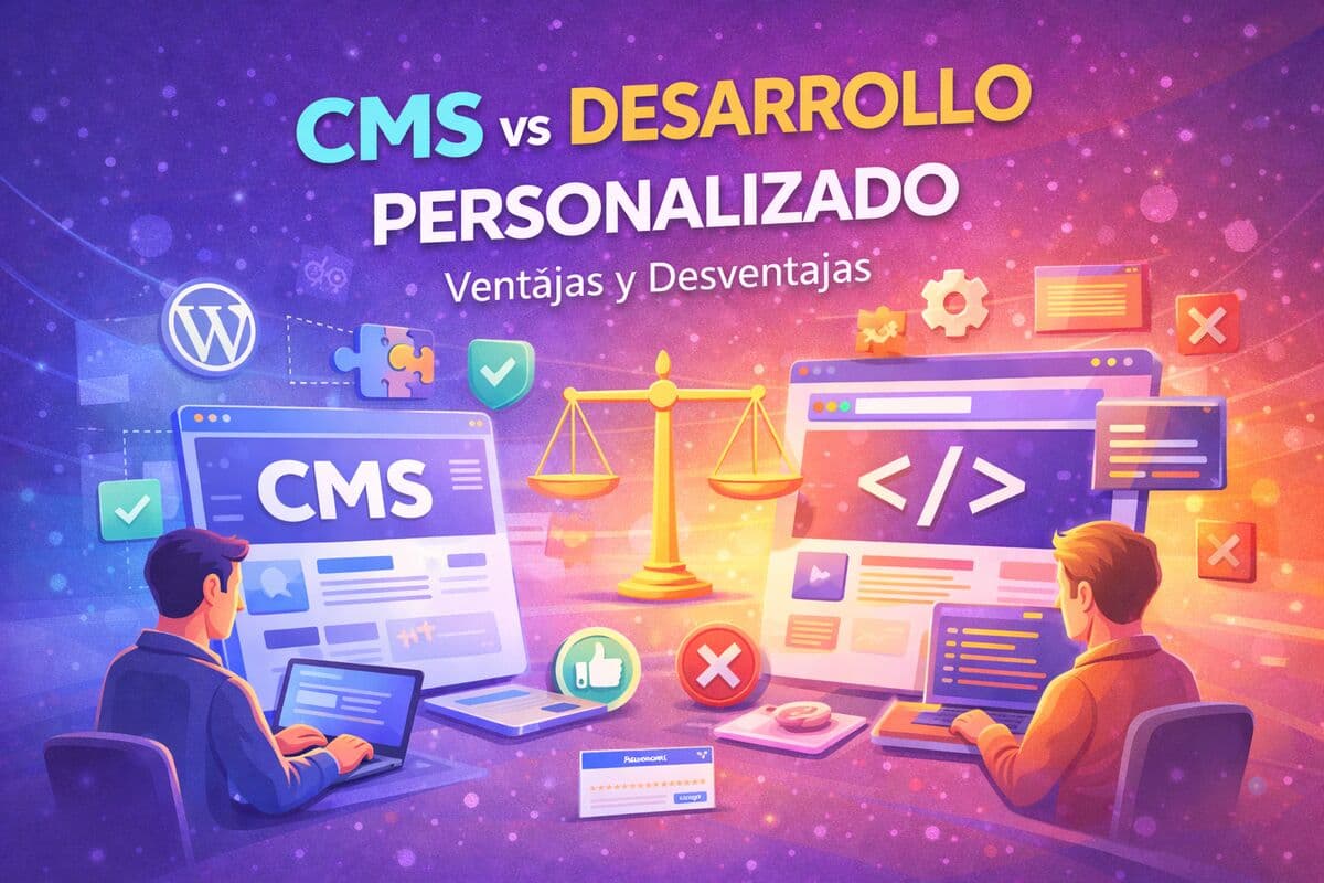 CMS vs Desarrollo Web a Medida en 2026: Cuándo Elegir Cada Opción (y Por Qué Importa para tu SEO)